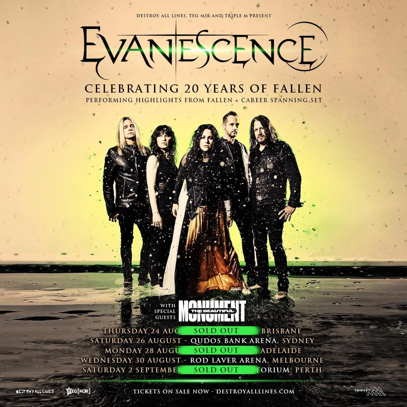 EVANESECENCE/THE BEAUTIFUL MONUMENT ADELAIDE ENTERTAINMENT CENTRE, SA 28/08/2023
