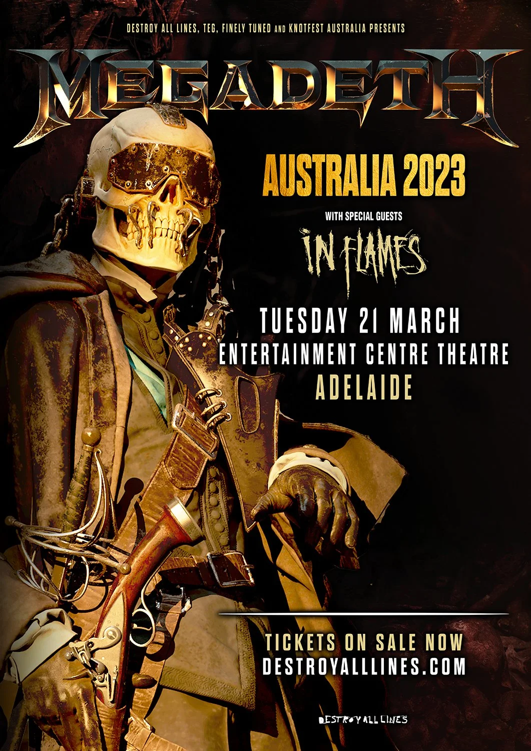 MEGADETH/IN FLAMES Adelaide Entertainment Centre, SA 21/03/2023