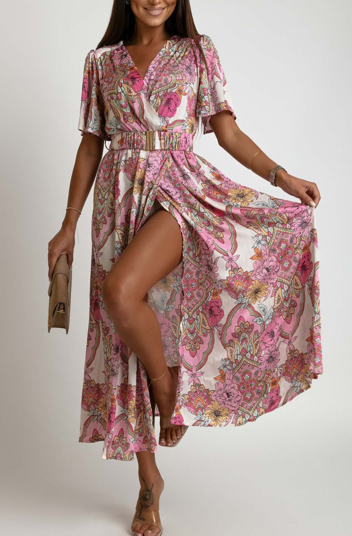 Pink maxi dress