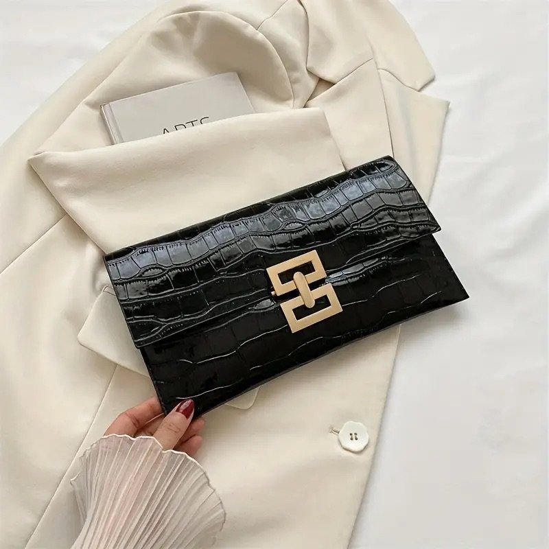 Black clutch bag