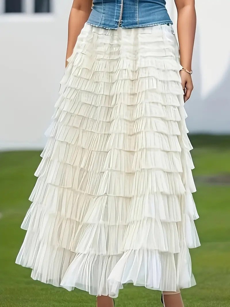 White frilly skirt