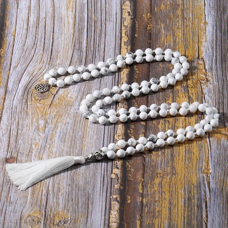 White beaded necklace