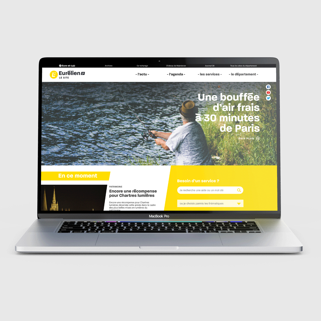 Présentation du site internet sur ordinateur