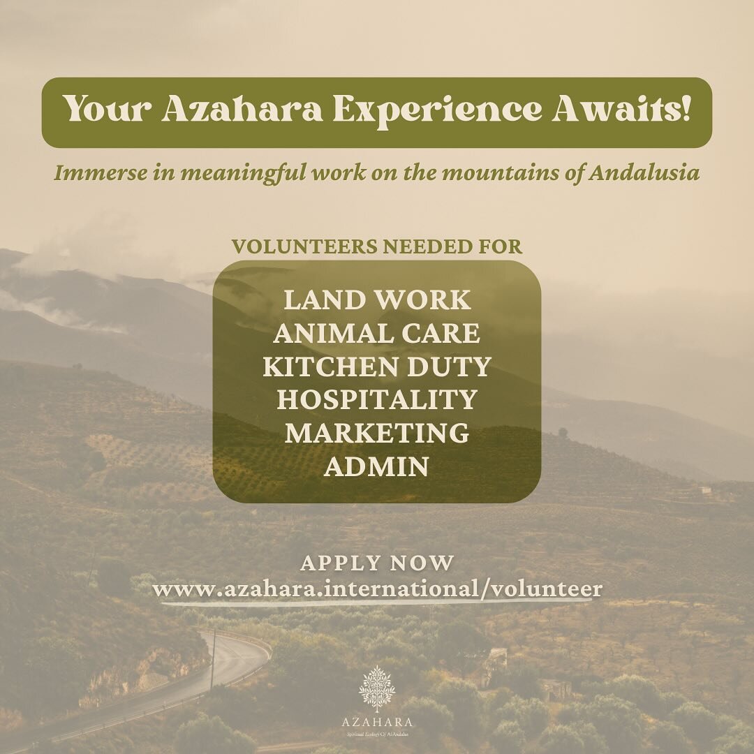 Have you been yearning to experience life on the Andalusian mountains, surrounded by nature and a loving community? Well, this is your chance!

We need volunteers at Azahara during spring/summer months 🌸

From tending to the land and caring for anim