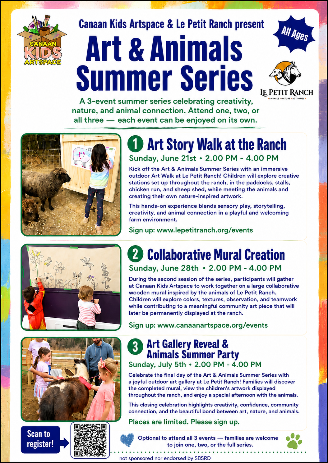 Art Story Walk at the Ranch, Canaan Kids Artspace and Le Petit Ranch