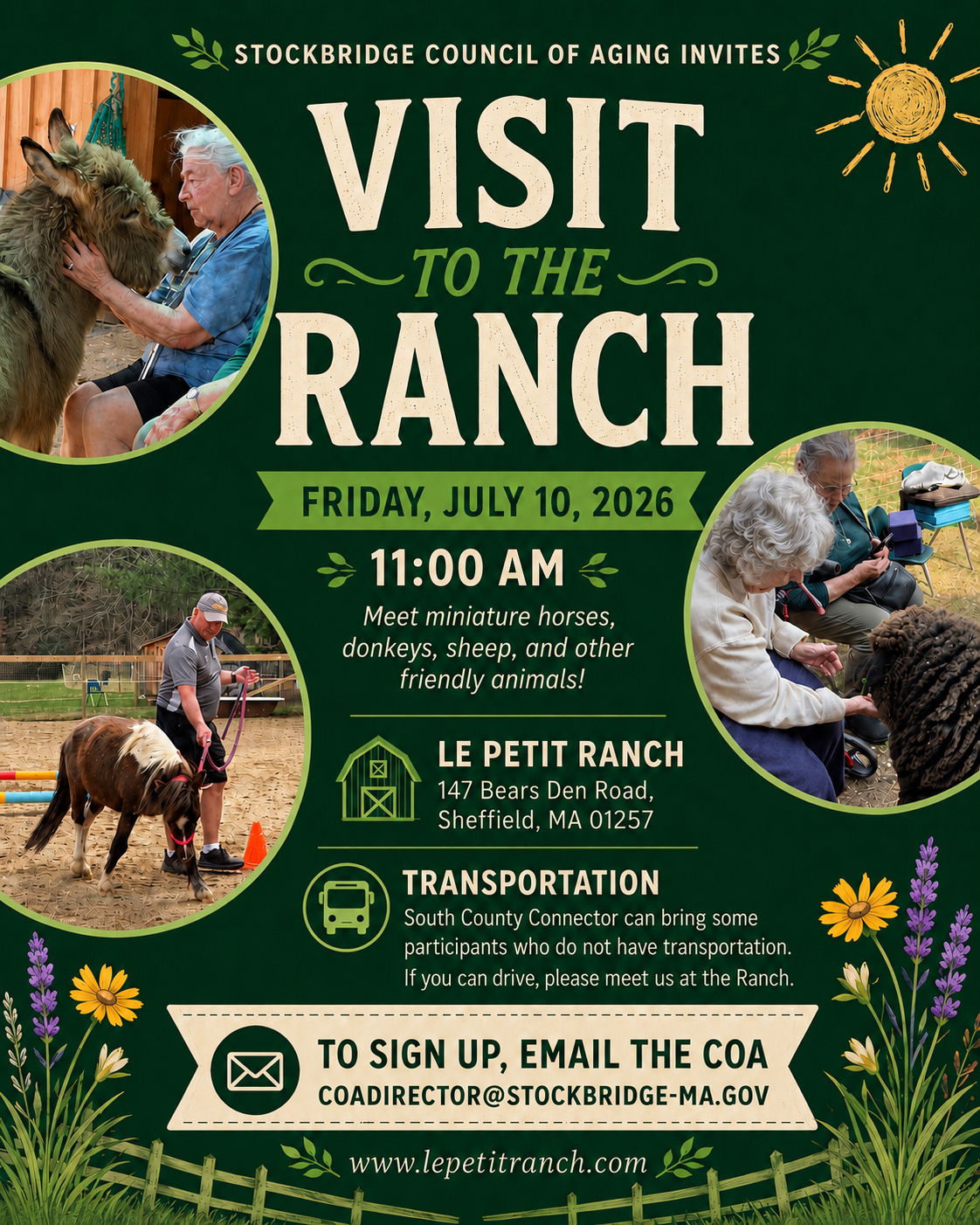 Stockbridge Council of Aging Visit at the Ranch