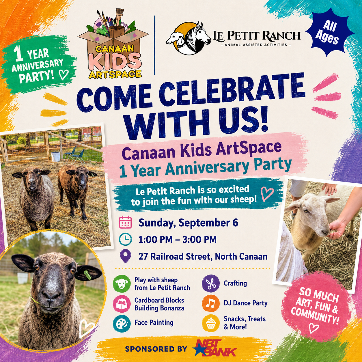 Sheep Encounter to celebrate Canaan KIDS ArtSpace