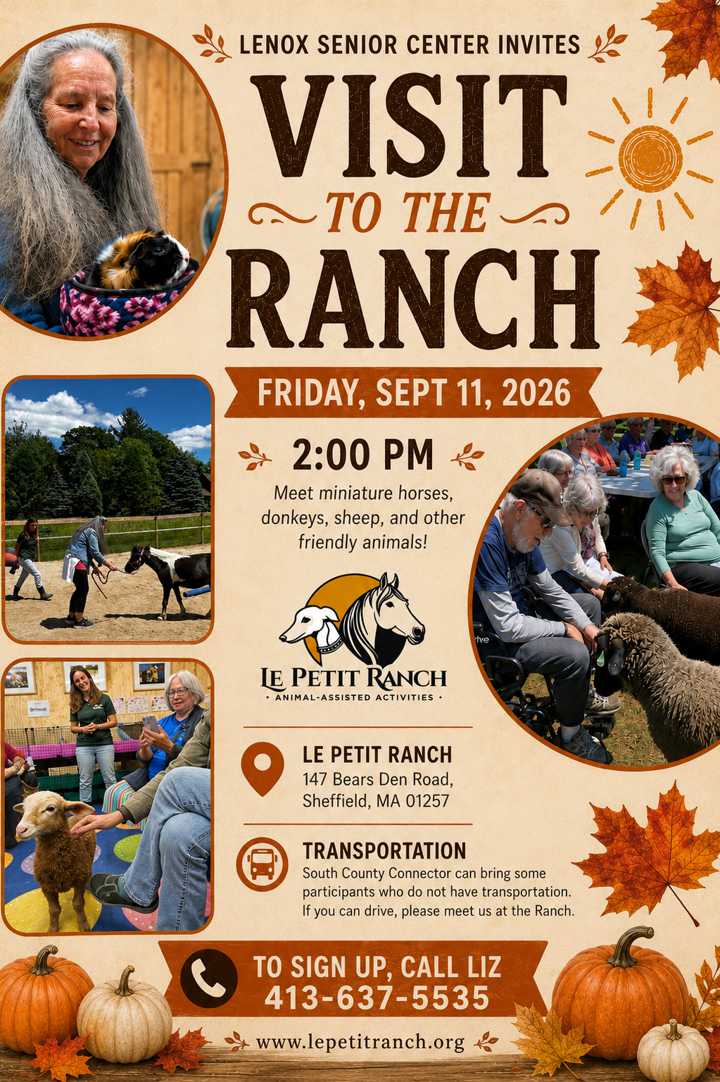 SENIOR VISIT AT THE RANCH WITH LENOX SENIOR CENTER