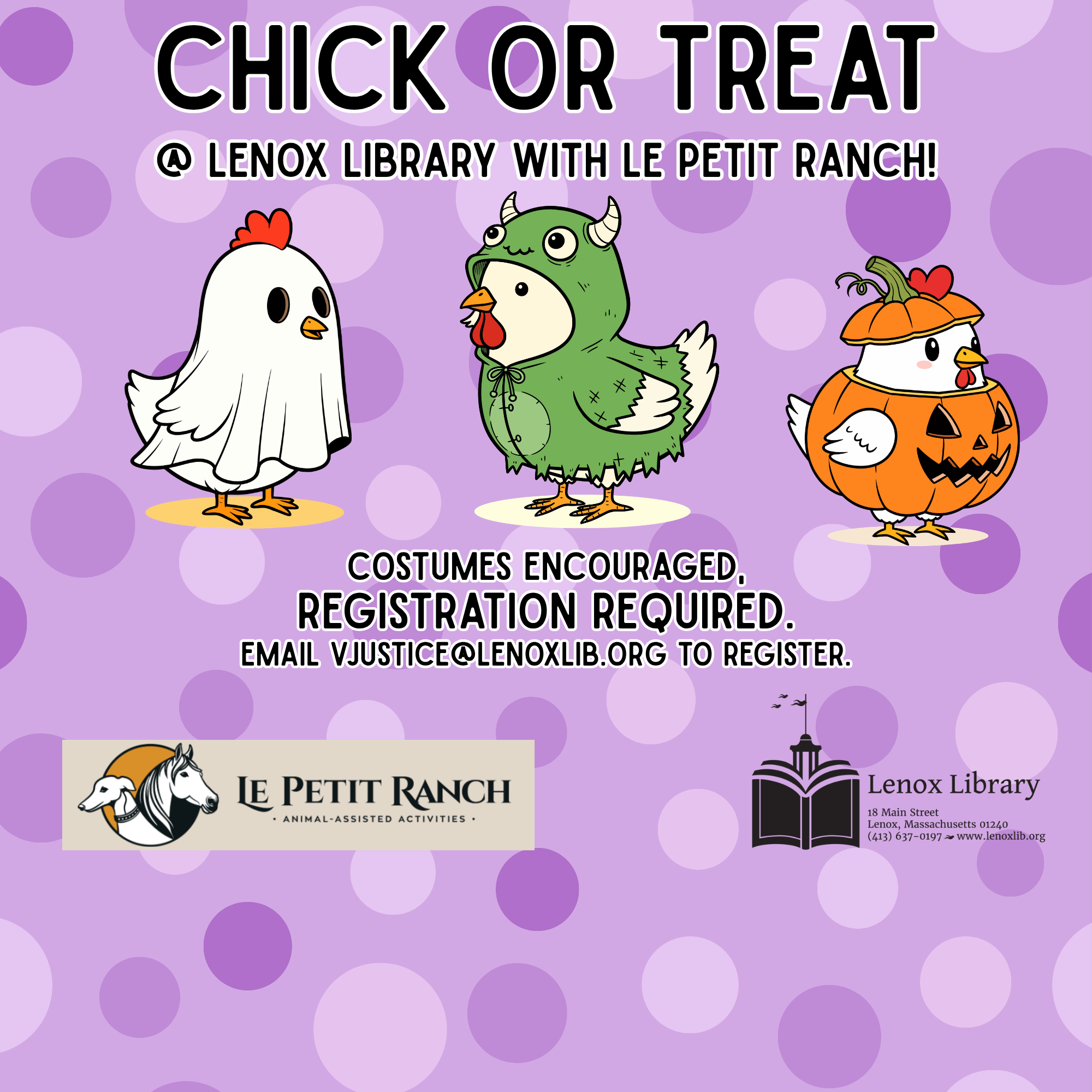 Chick or Treat at the Lenox Library