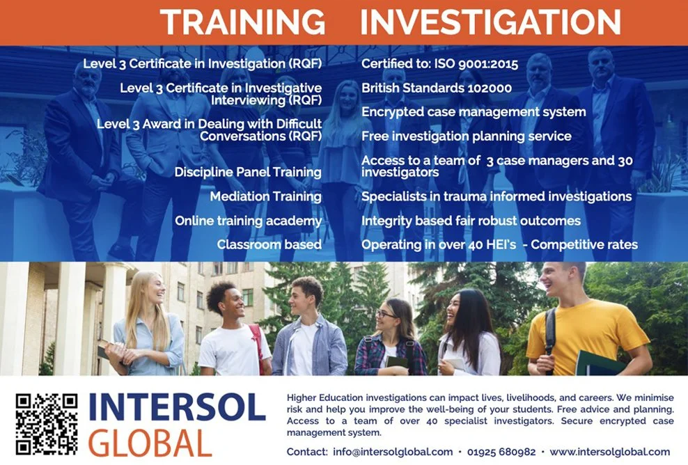 Wow! What a week we're looking forward to here at Intersol Global! Immersing ourselves in Higher Education…