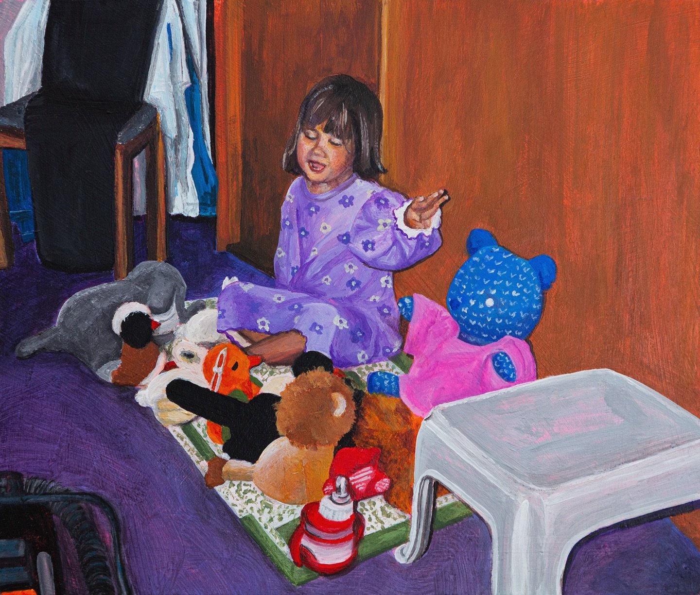 Wieso f&uuml;hlt sich das gerade an, wie sich nackt machen? Das ist &ldquo;TED(DY) Talk&rdquo;, das erste Werk, das ich f&uuml;r die kommende Ausstellung FREMDK&Ouml;RPER gemalt habe. Das ganze Projekt liegt mir unglaublich doll am Herzen. Ich hab w&