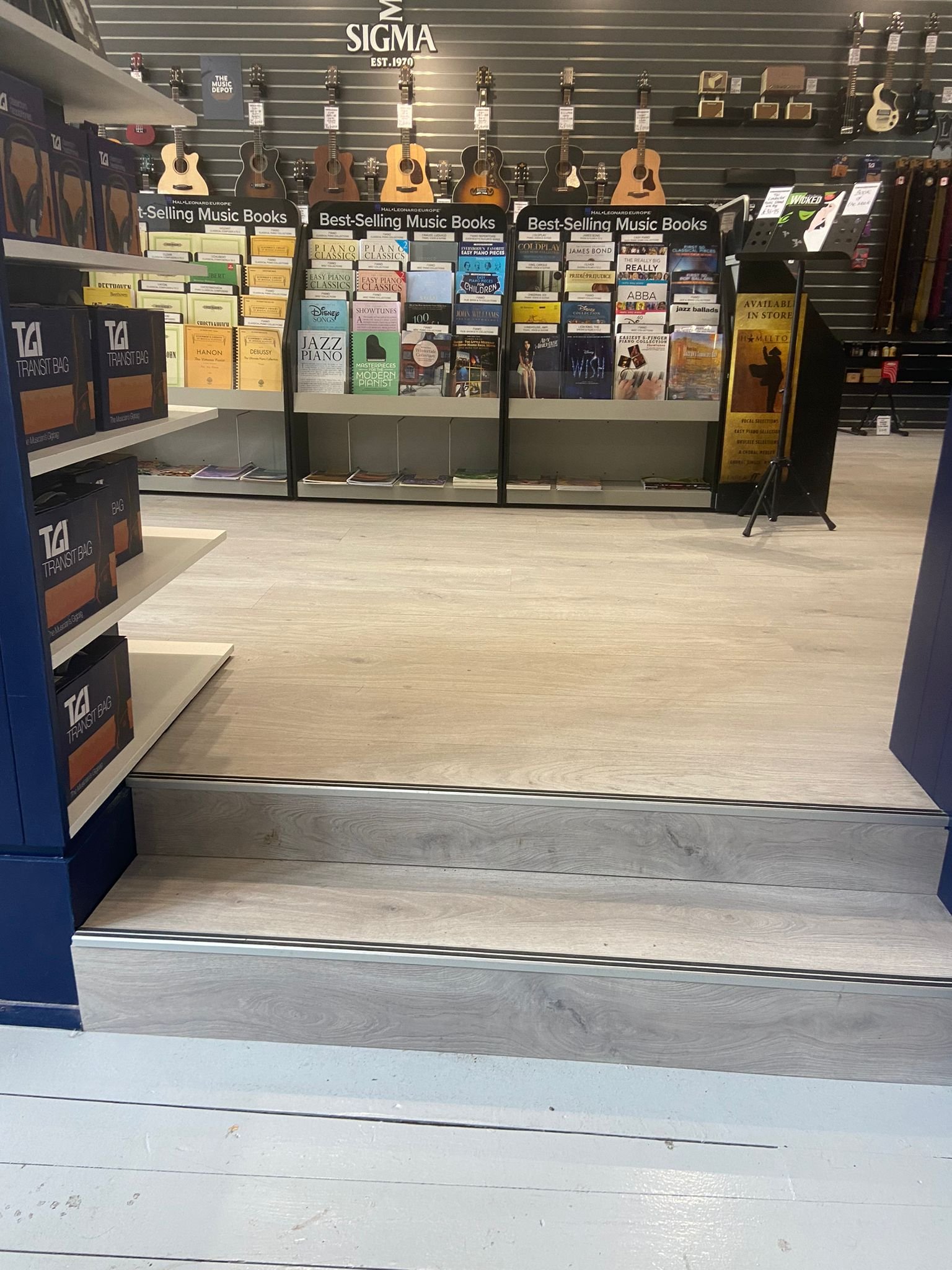 Music Depot steps to audience seating