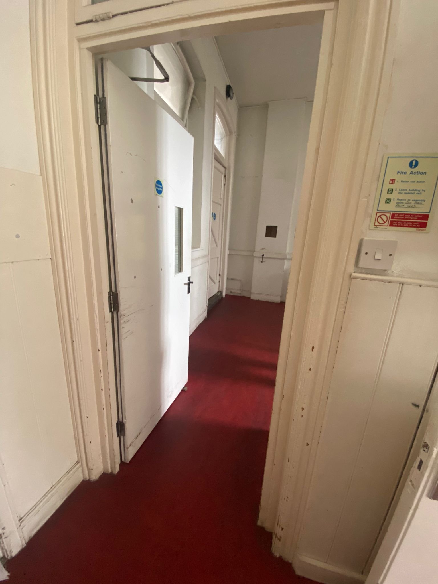 Doorway in Mint Methodist Church to Little Mint