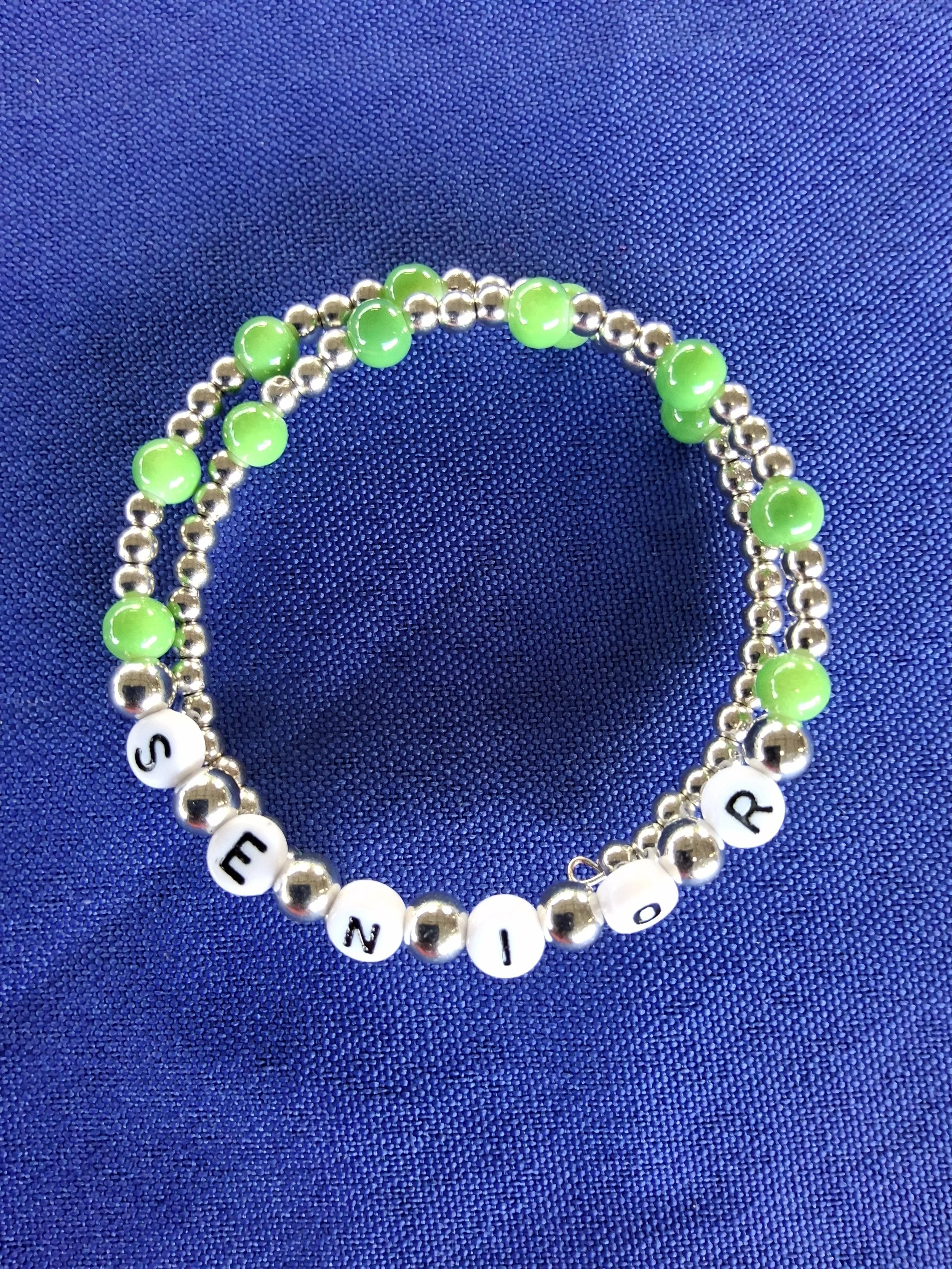 Personalized Senior Year Beaded Bracelet