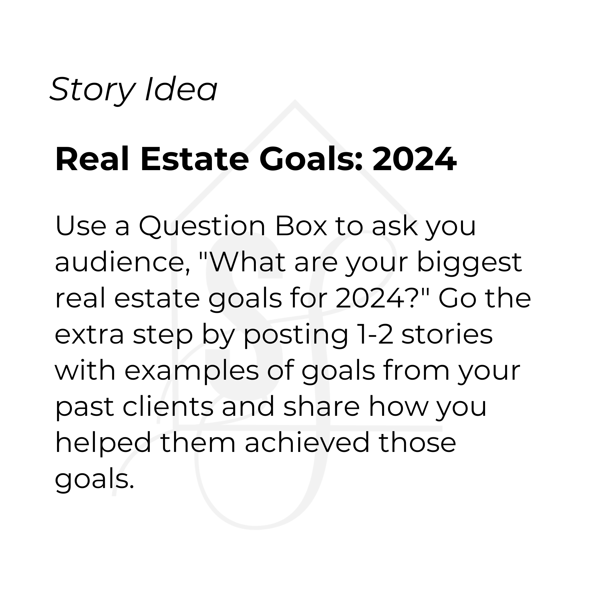 Real Estate Goals: 2024