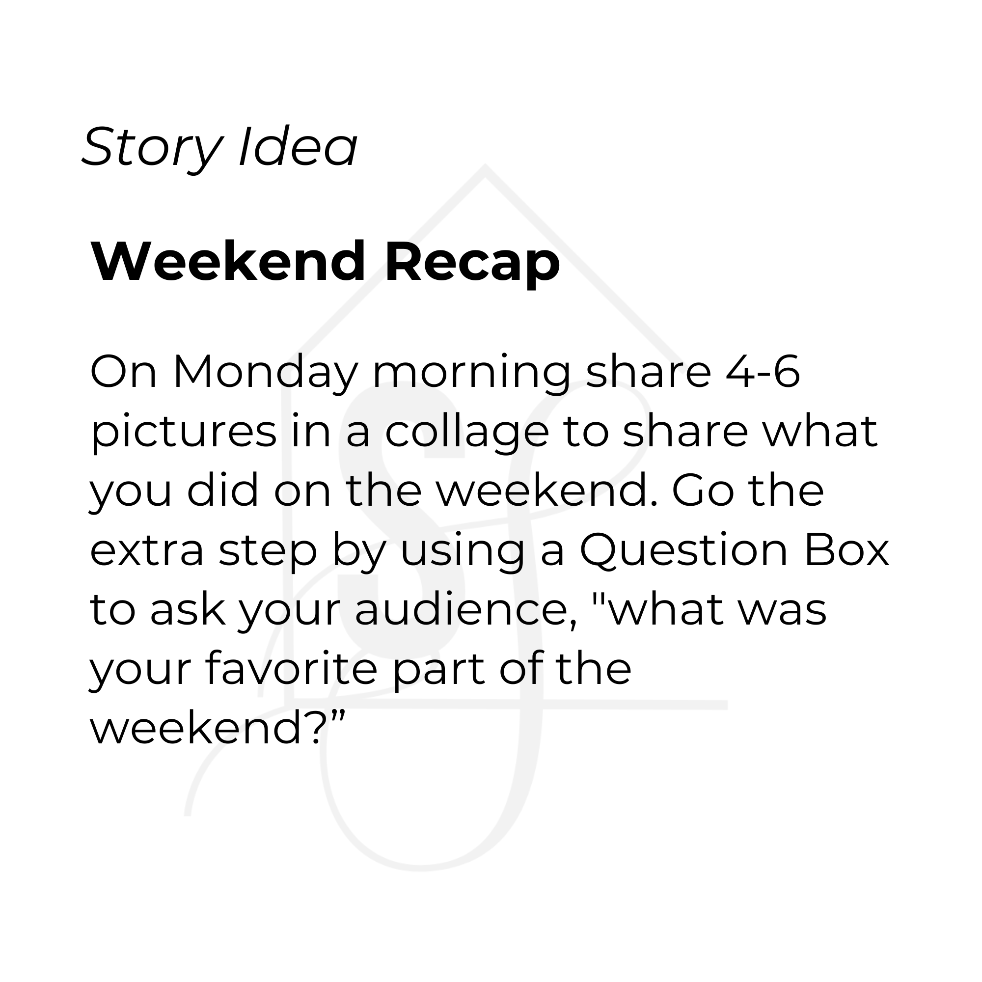 Weekend Recap