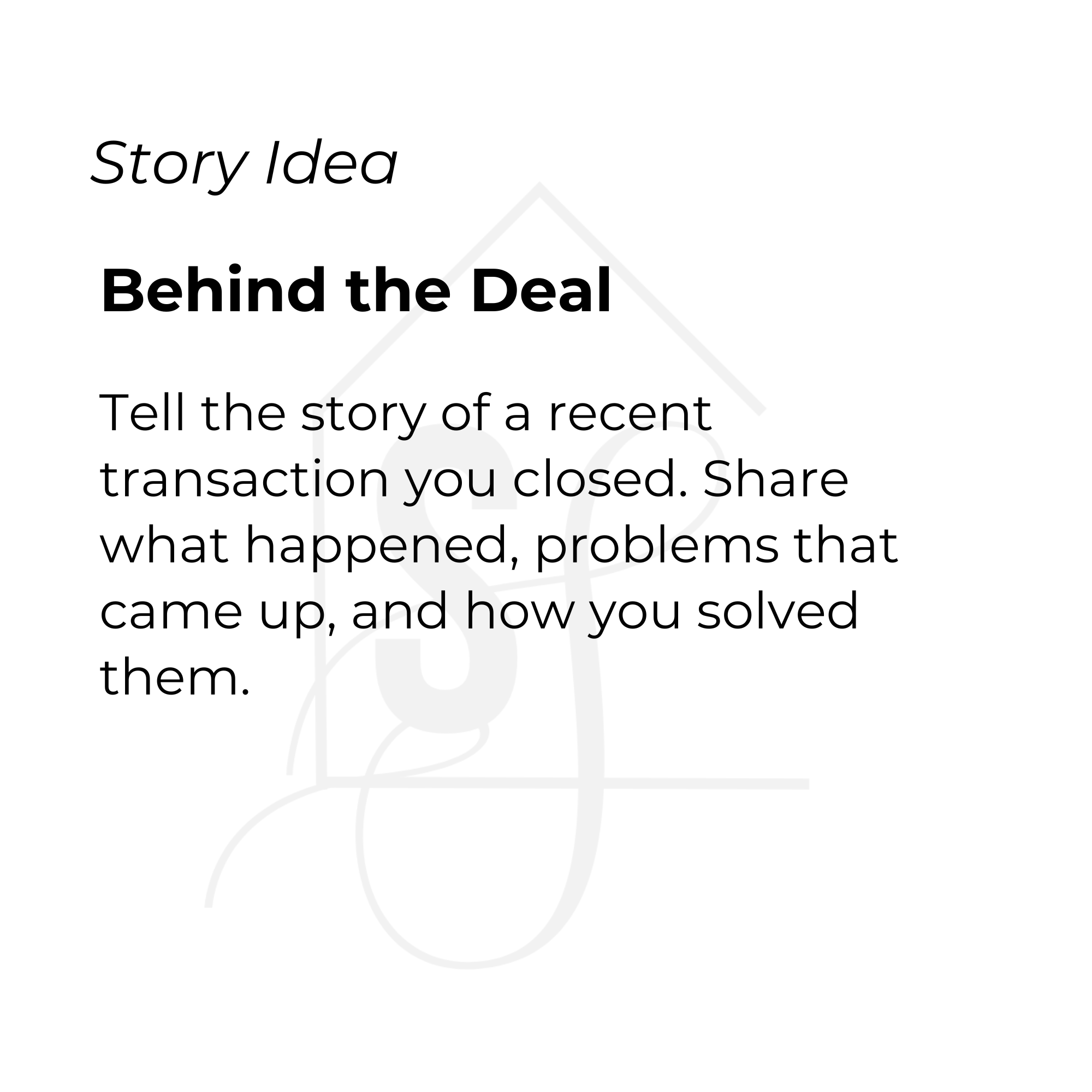 Behind the Deal