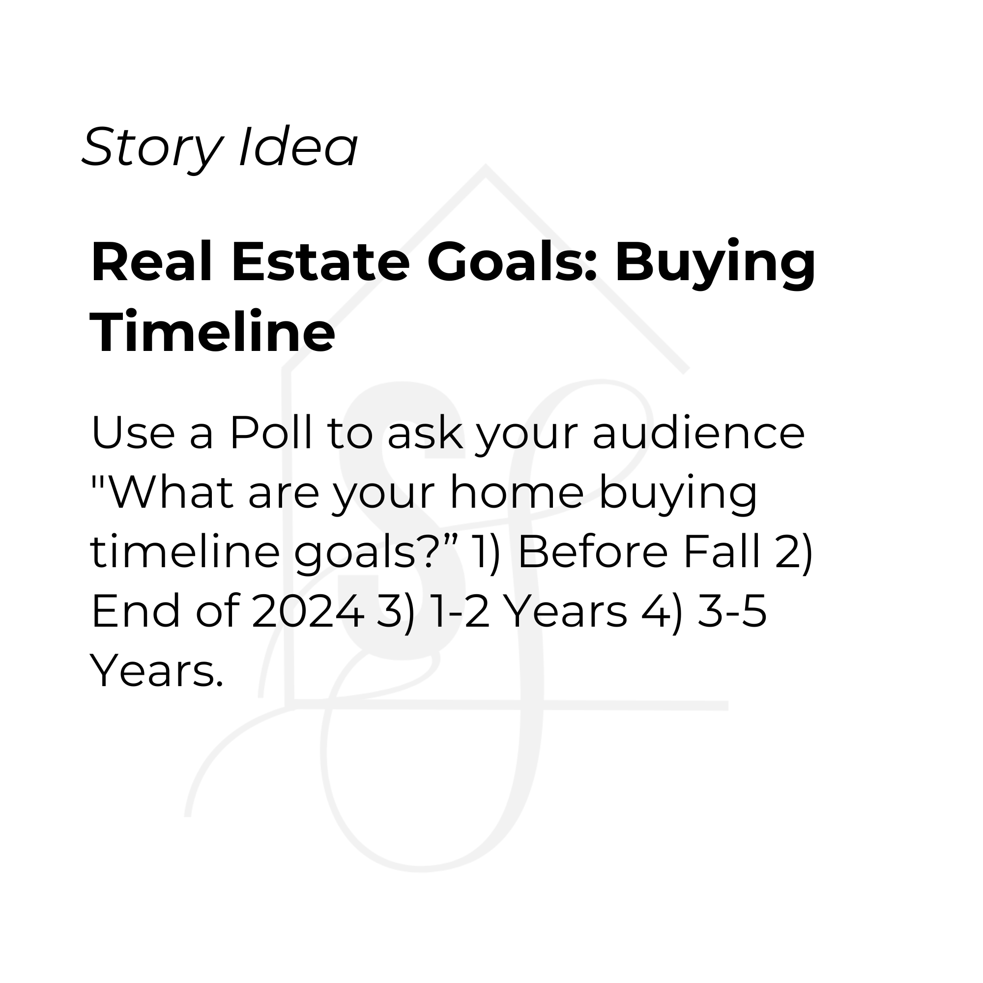 Real Estate Goals: Buying Timeline