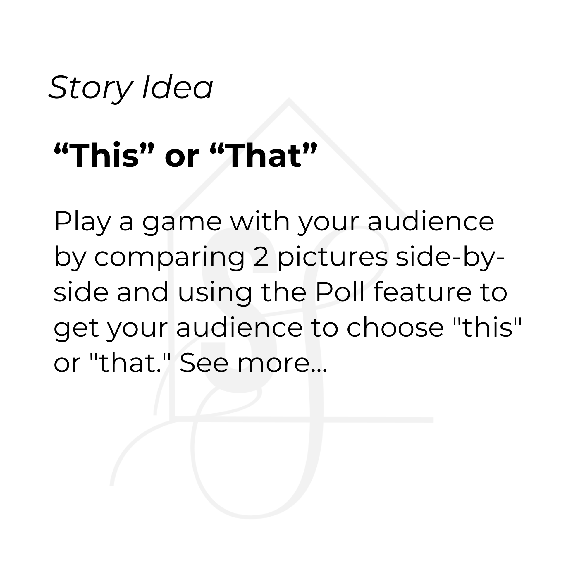 "This" or "That" 