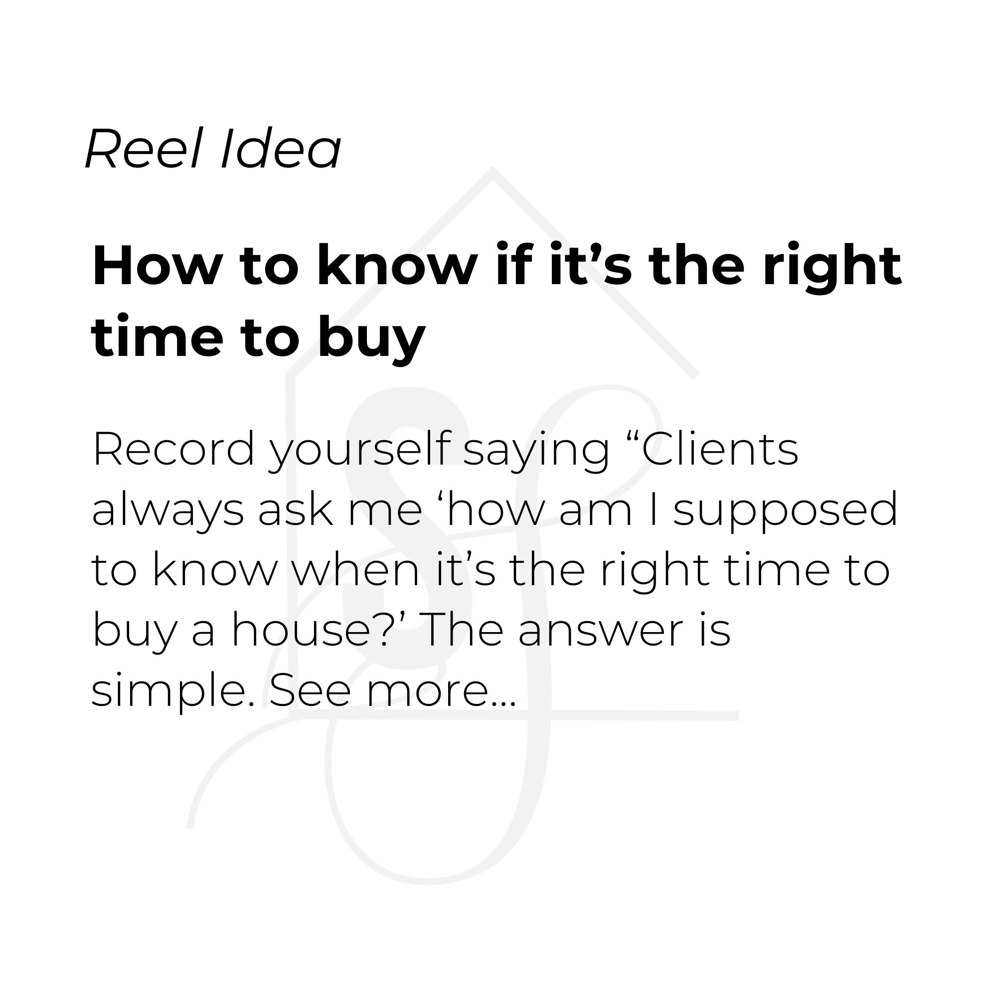How to know if it’s the right time to buy