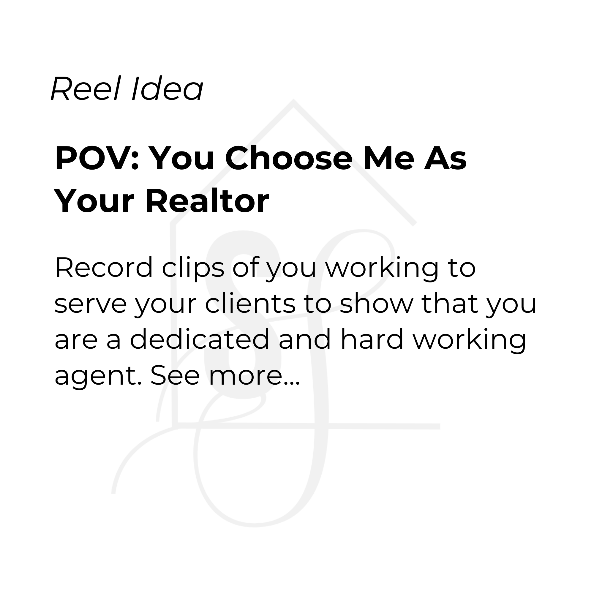 POV: You choose me as your Realtor
