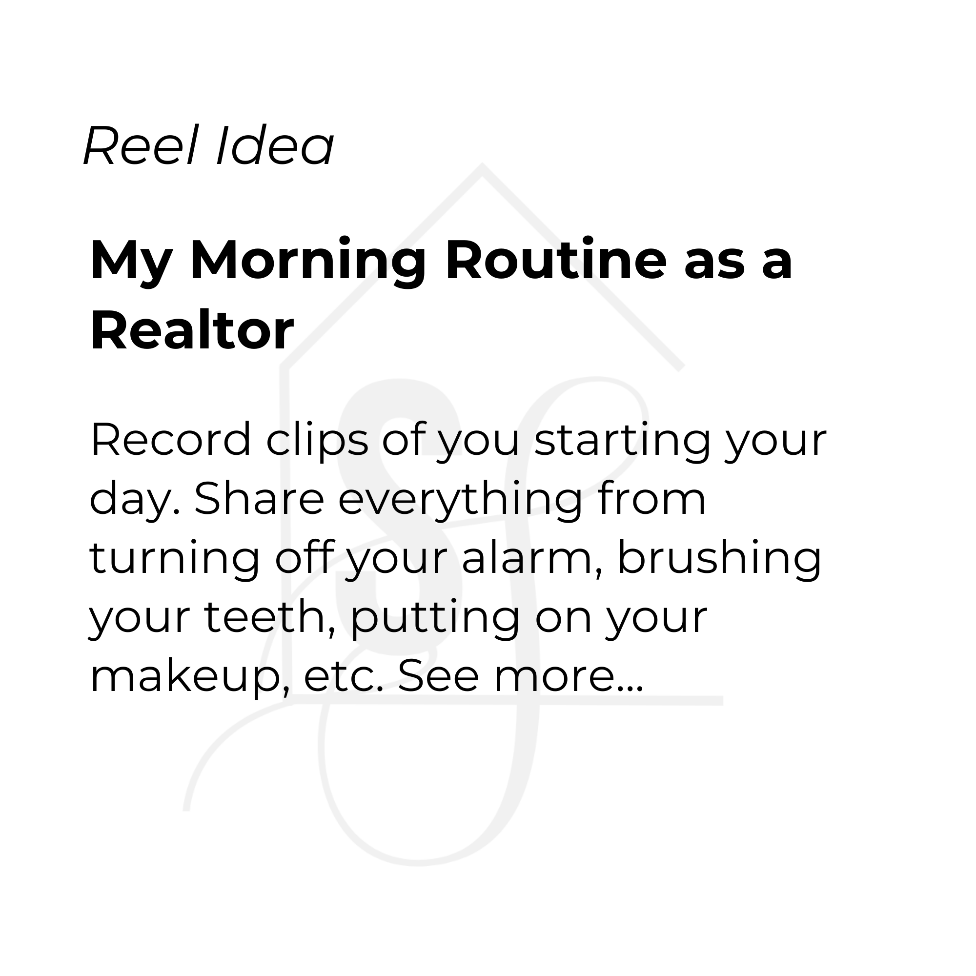 My morning routine as a Realtor in [City]