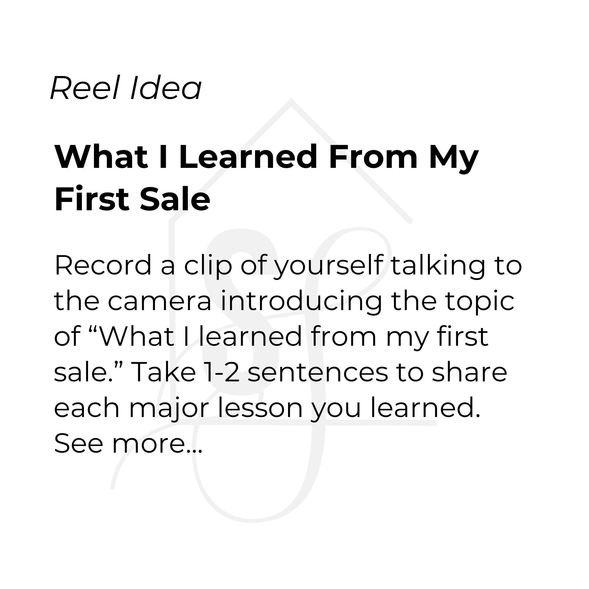 What I learned from my first sale