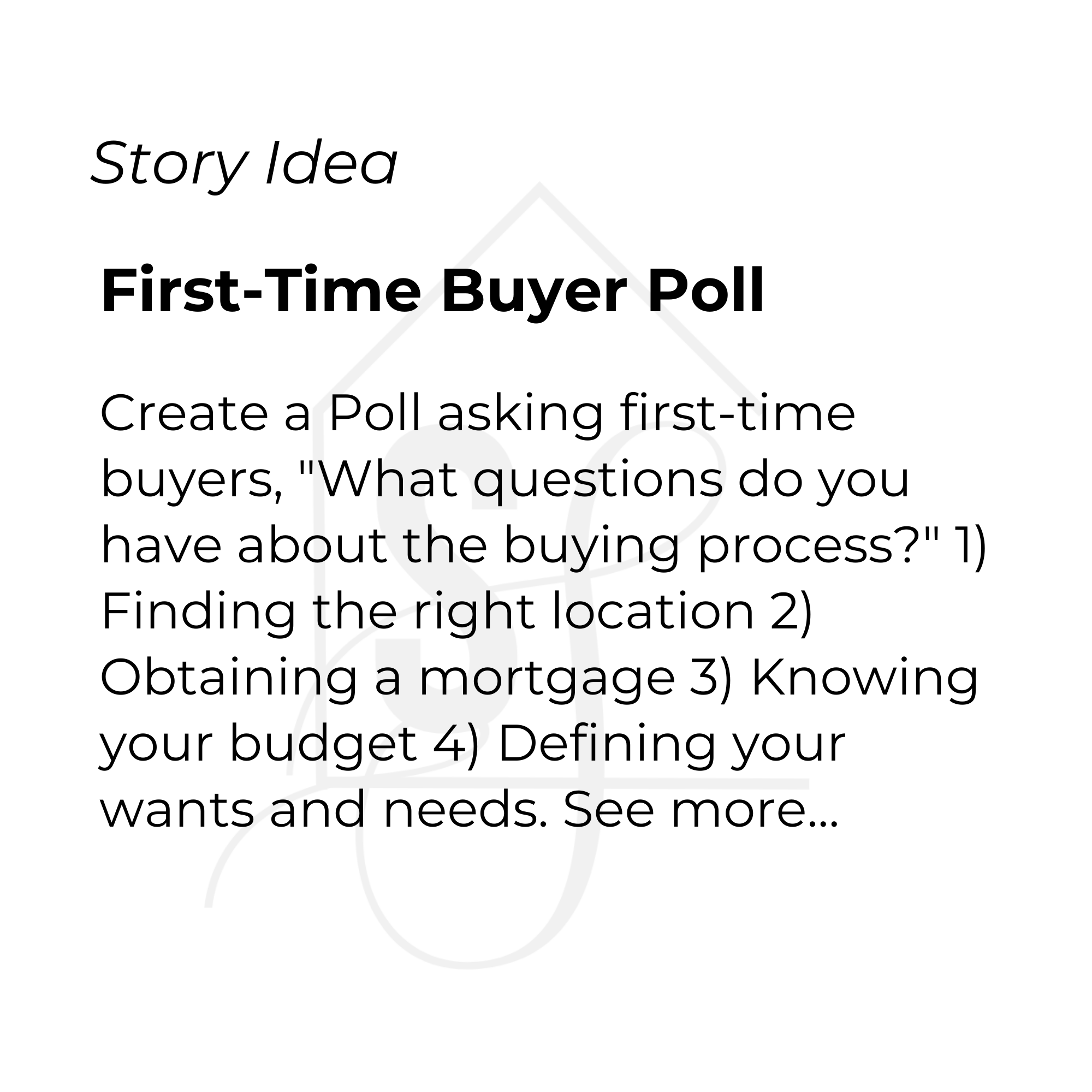 First-Time Buyer Poll