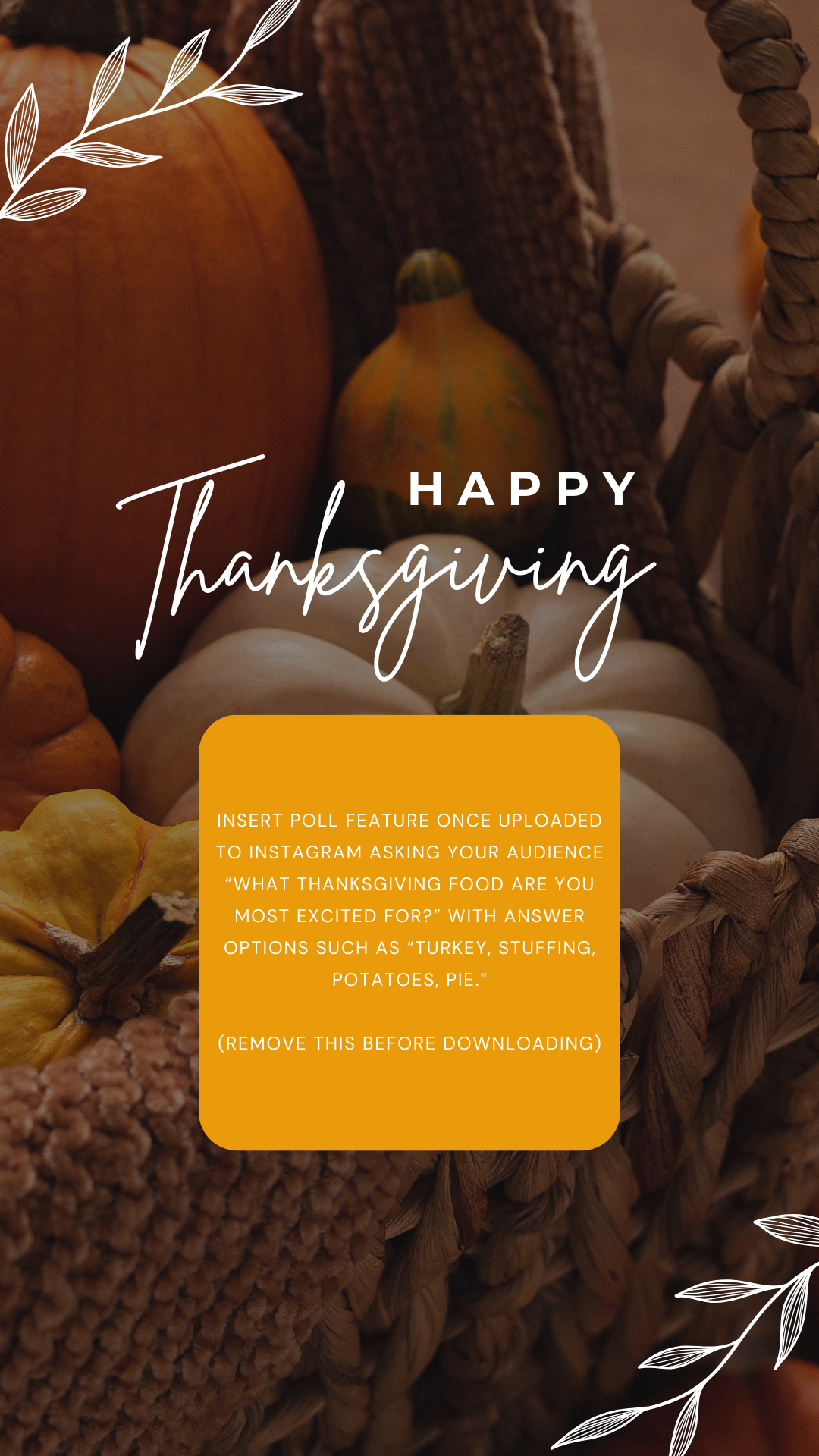 Happy Canadian Thanksgiving Story Template