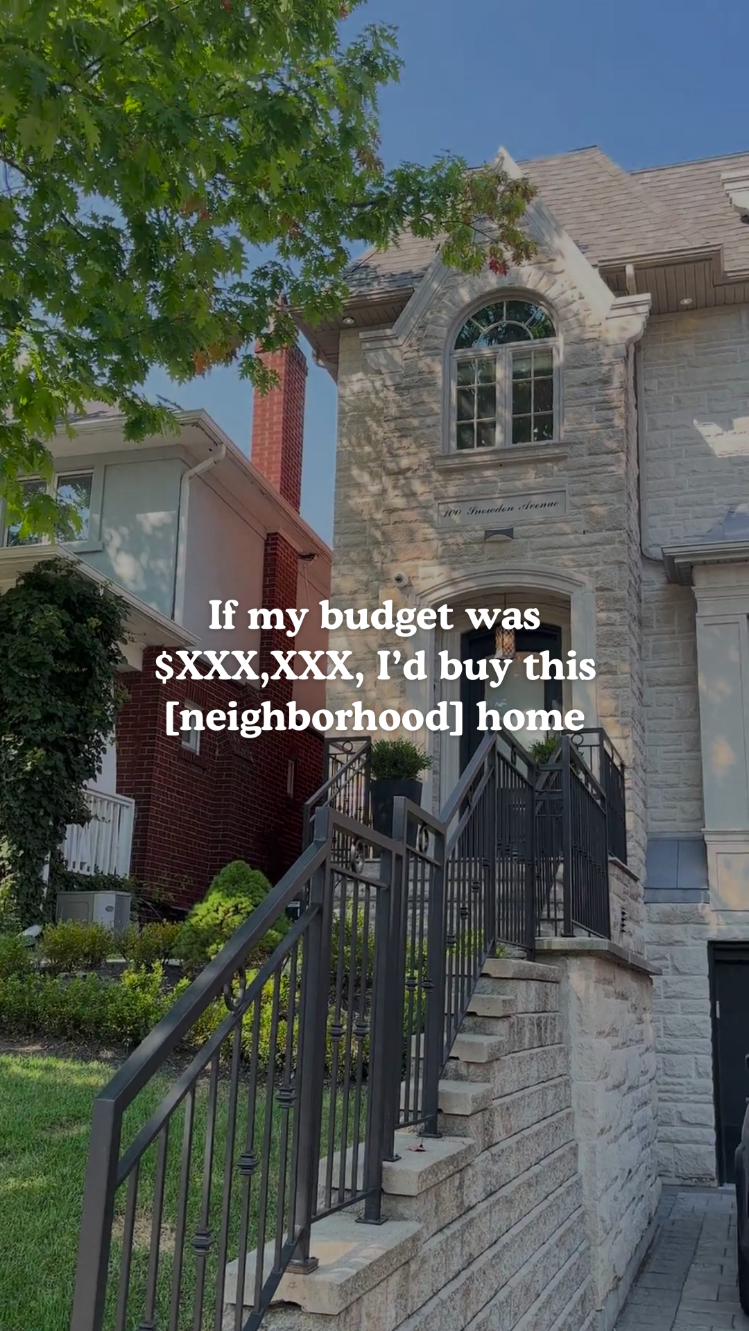 If my budget was $XXX,XXX, I’d buy this [neighborhood] home