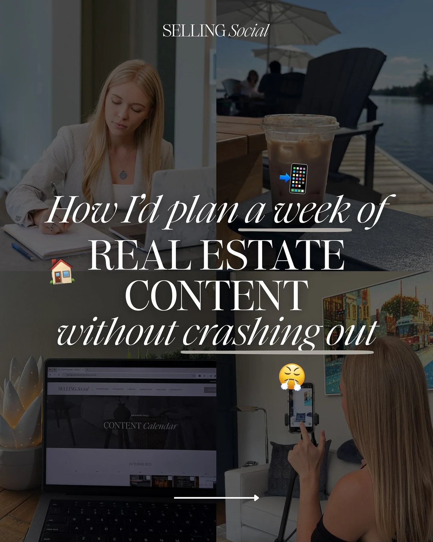 How I&rsquo;d plan a week of real estate content without crashing out 🖤✨

Most agents make content way harder than it needs to be 😅 They scroll for hours, overthink every caption, and end up posting nothing at all.

But when you focus on a few simp