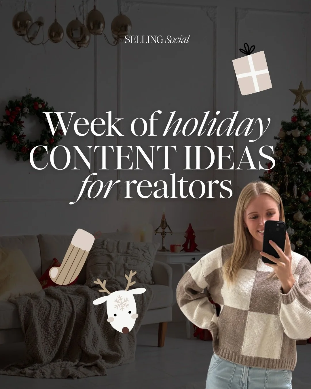 Need some real estate holiday content ideas? 🎄

Here&rsquo;s a full week of posts you can create this month!

These are all designed to:
✨ Show off your city during the holidays
💬 Build connection and trust with your followers
🏡 Keep your real est