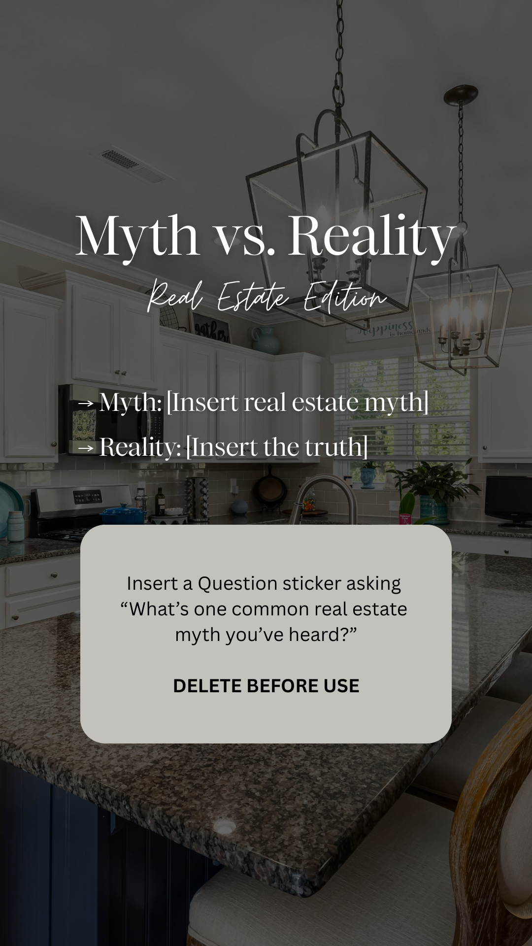 Myth vs. reality (real estate edition) story template