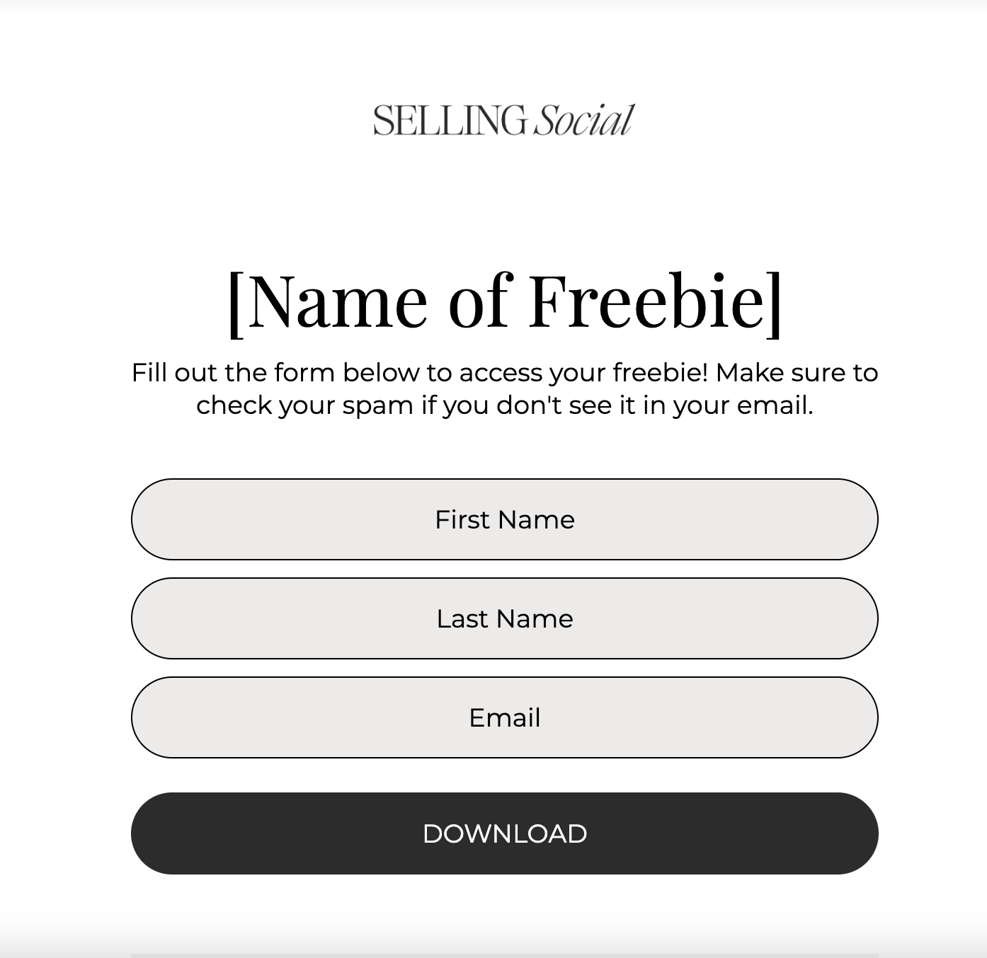 Landing Page Form