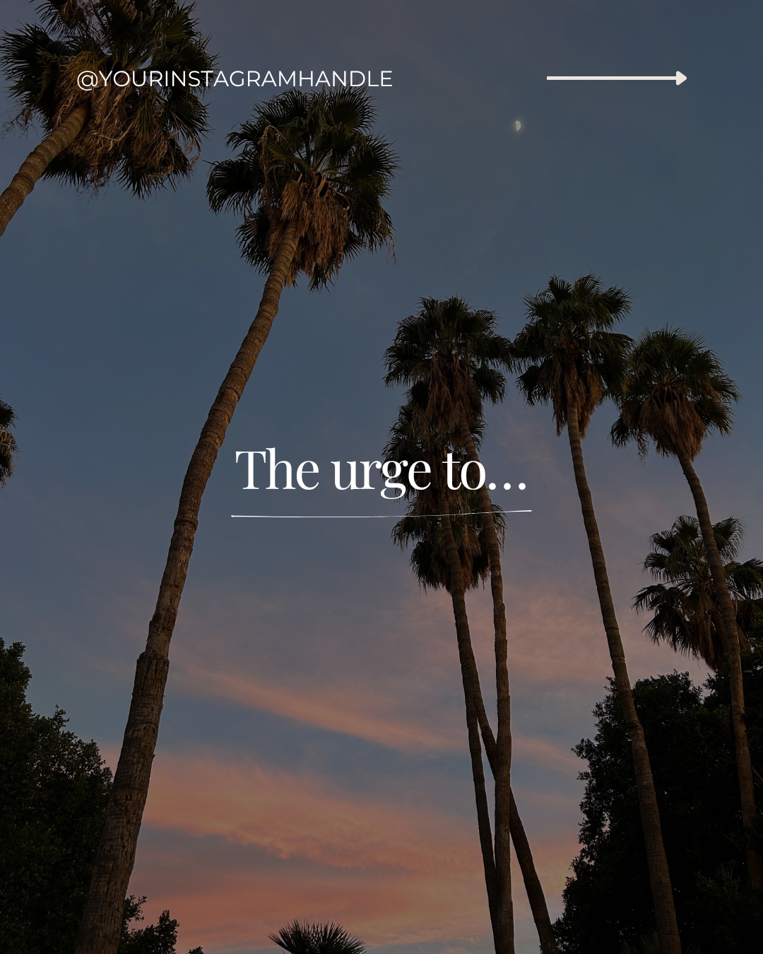 The urge to…