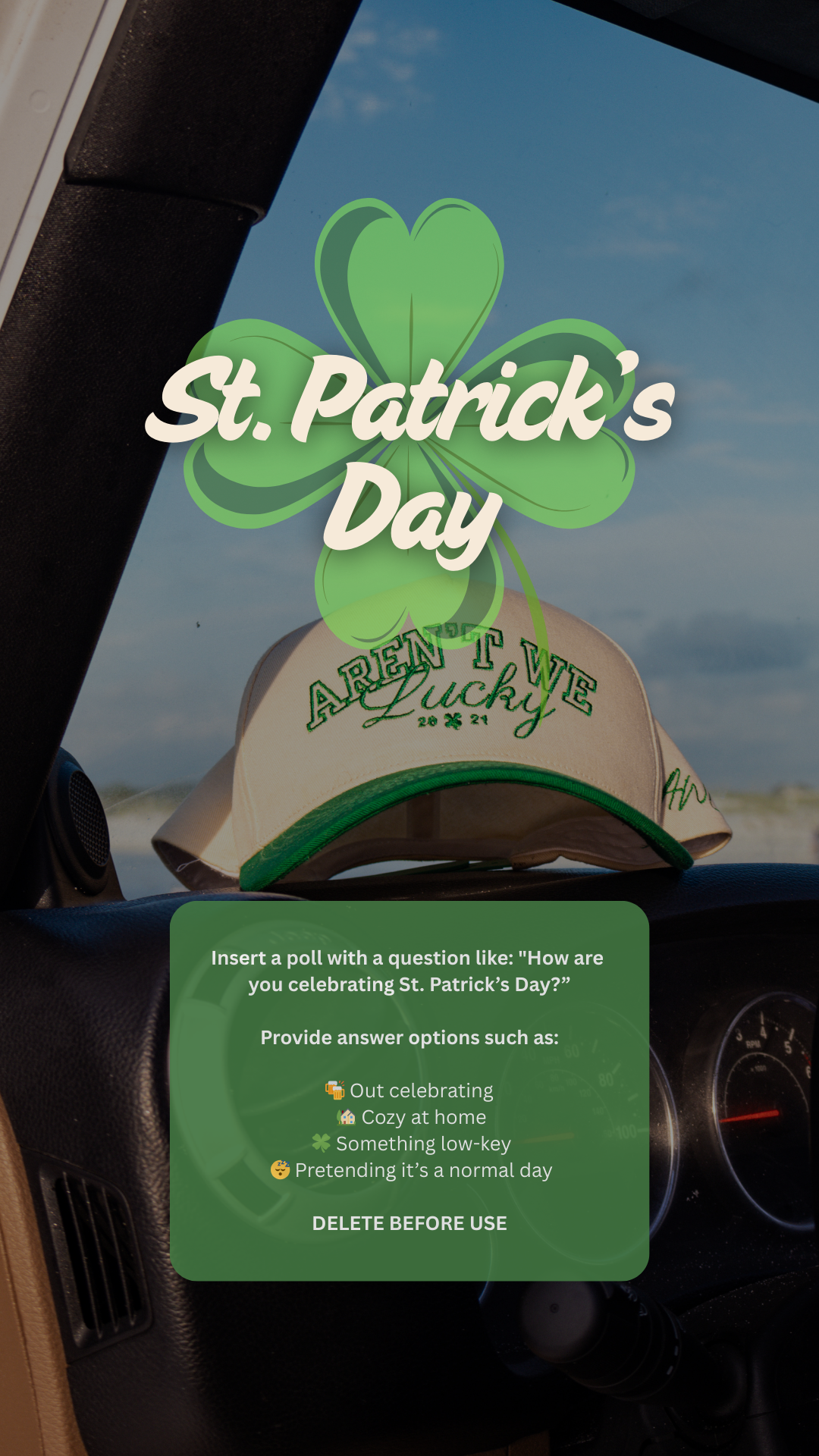 St. Patrick’s Day story template - March 17, 2026