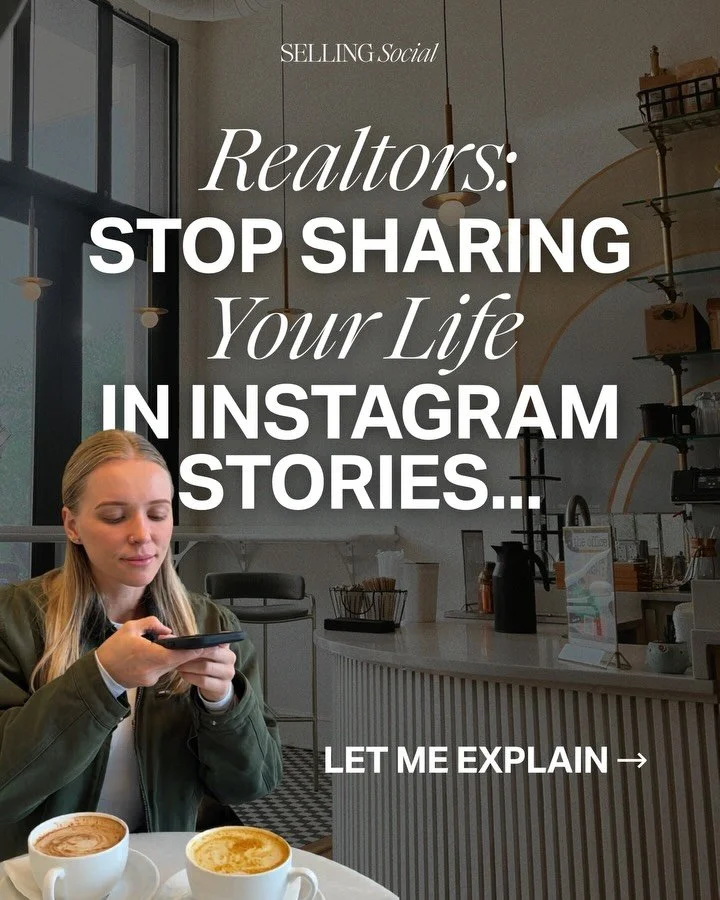 Realtors&hellip; I say this with love 💖

If your IG stories are just coffee, outfits, and showings&hellip; people who don&rsquo;t know you yet have zero reason to care.

Your stories are meant to build familiarity + trust so when someone is ready to