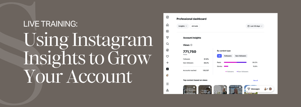 Live Training: Using Instagram Insights to grow your Account