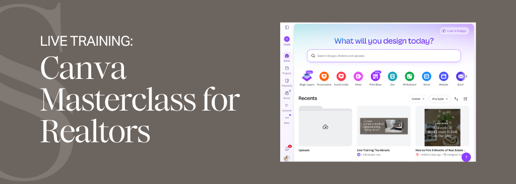Live Training: Canva Masterclass For Realtors