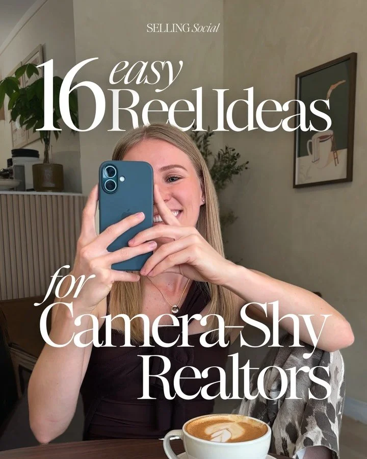 Realtors: If being on camera has been holding you back from posting consistently&hellip; this is for you 🤍✨

I know a lot of amazing agents avoid Instagram because they think every reel needs to be them talking to the camera. It doesn&rsquo;t.

Some