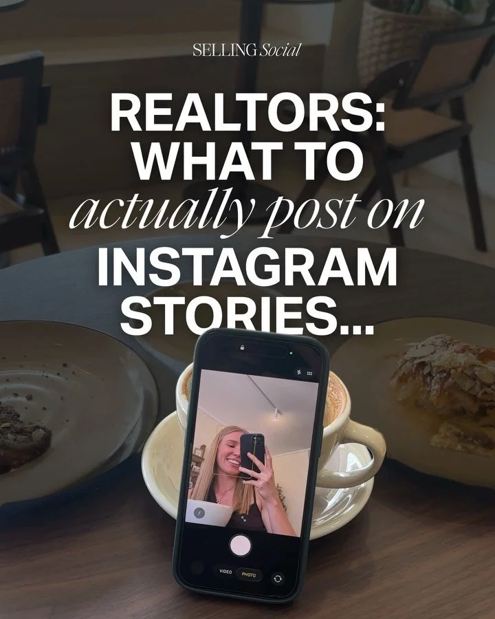 Realtors: Raise your hand if you struggle with what to post on your Instagram stories 🙋&zwj;♀️

You know you should be using stories more&hellip; but when it&rsquo;s time to post, your mind goes blank.

So I put together 7 story ideas I&rsquo;d actu