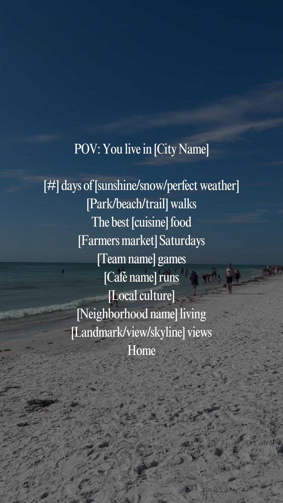 POV: You live in [City Name]