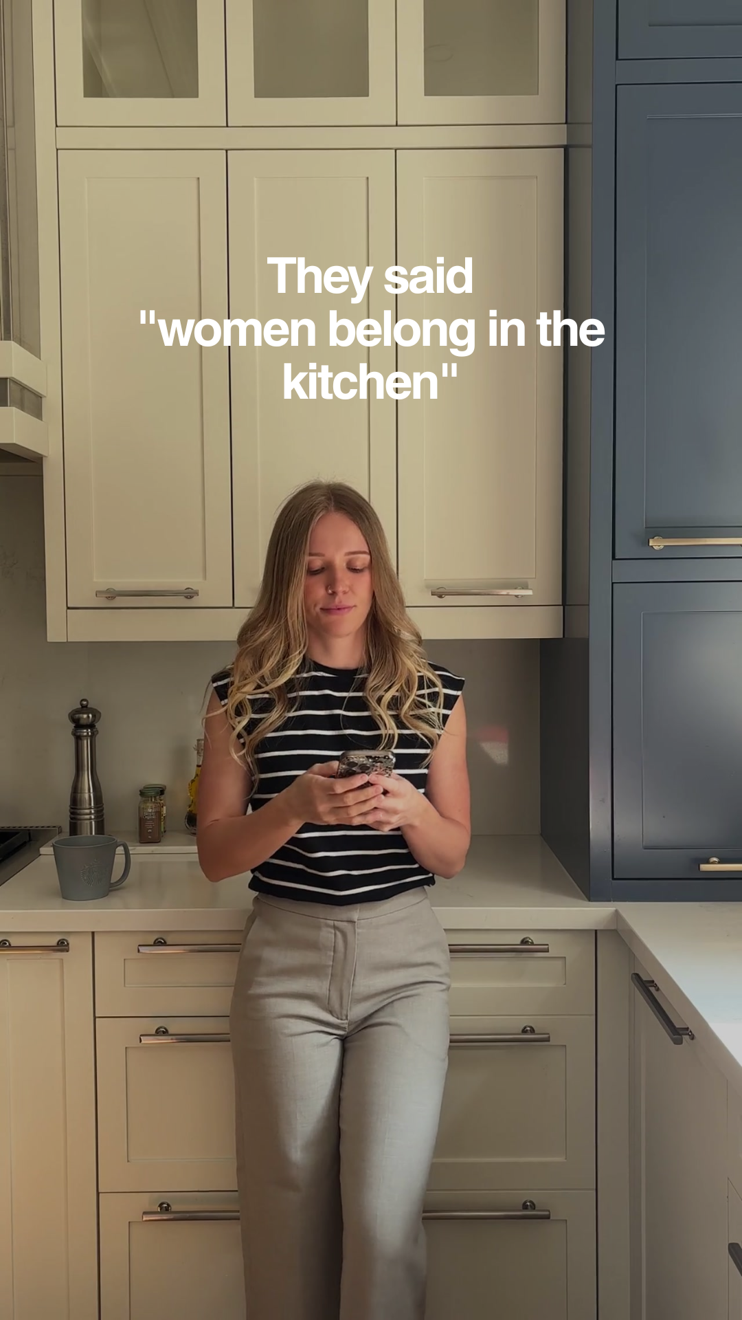 Trending reel: Women belong in the kitchen