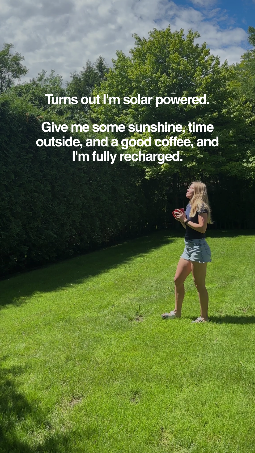 Trending reel: Turns out I’m solar powered