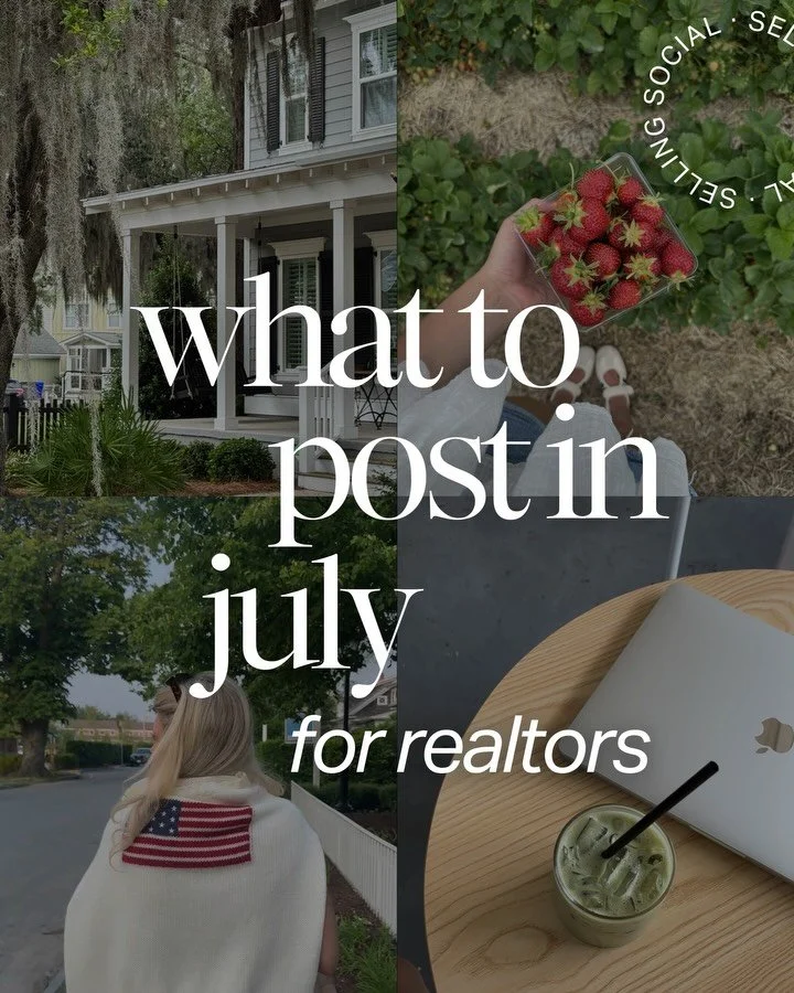 July content ideas for realtors (trust me, you&rsquo;ll want to save this one) 🍉👇

I&rsquo;m talking key content dates, trending posts that are blowing up, and hooks to keep your audience engaged all month long.

Basically your real estate cheat sh