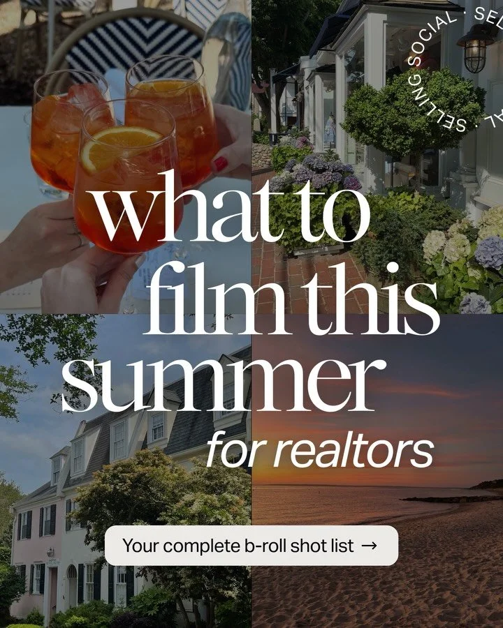 Realtors: Want the full list of summer b-roll shots? ☀️🎥

Comment &lsquo;SUMMER&rsquo; and I&rsquo;ll send it straight to you!

#SellingSocial #RealEstateContent #RealEstateMarketing #ContentForRealtors #RealtorsOfInstagram