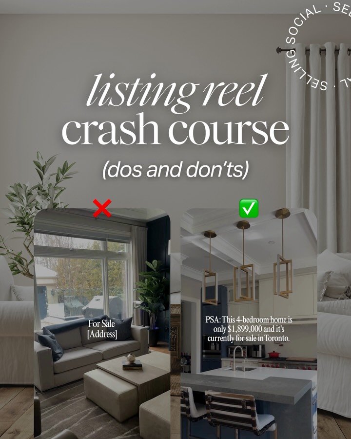 Your listing reels are about to get a whole lot better 🎥🏡

Check out my 5 dos and don&rsquo;ts that make the difference between a home tour people skip and one that has local buyers reaching out for more info.

Comment &lsquo;HOME&rsquo; and I&rsqu