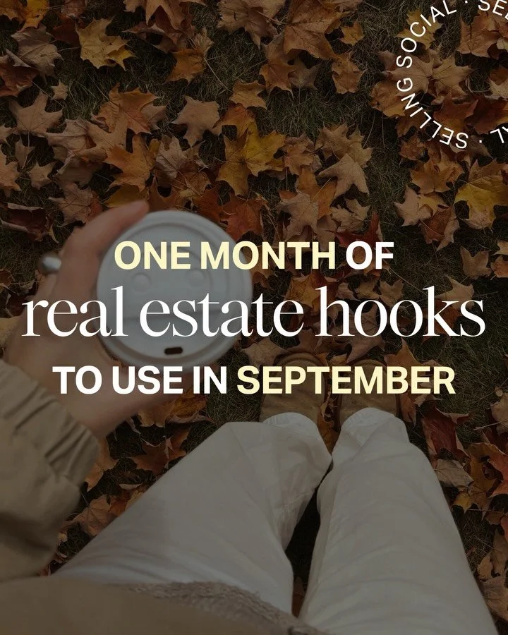 1 month of real estate hooks to use in September 🍁☕🍎

Comment &lsquo;FALL&rsquo; and I&rsquo;ll send you the entire month of post ideas!

#SellingSocial #InstagramForRealtors #RealEstateMarketing #FallContentForRealtors #ContentForRealtors