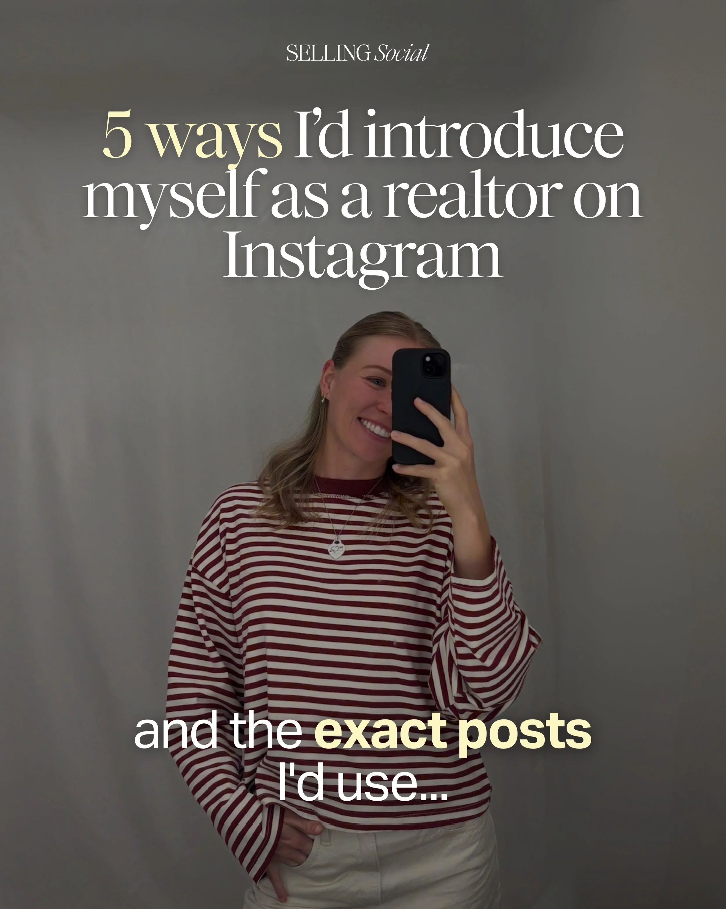 Realtors: If you&rsquo;re not sure how to introduce yourself on IG&hellip; steal these 5 post ideas 👀

Most agents introduce themselves once and never again.

Meanwhile, new people are finding your page every day with no idea who you are or why they
