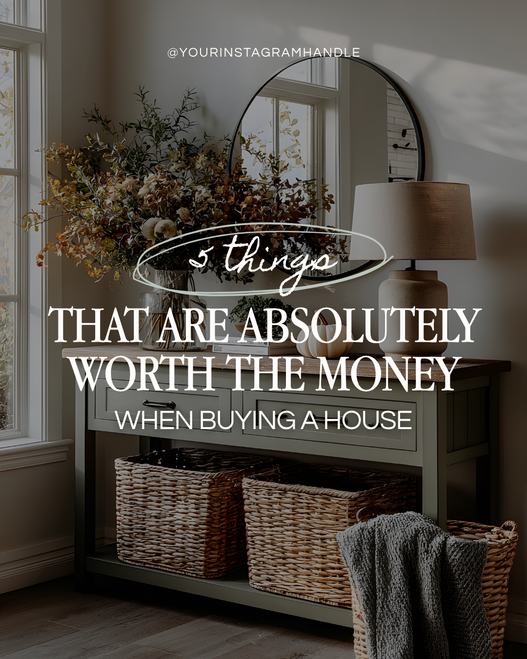 5 things that are absolutely worth the money when [buying/selling] [a/your] house